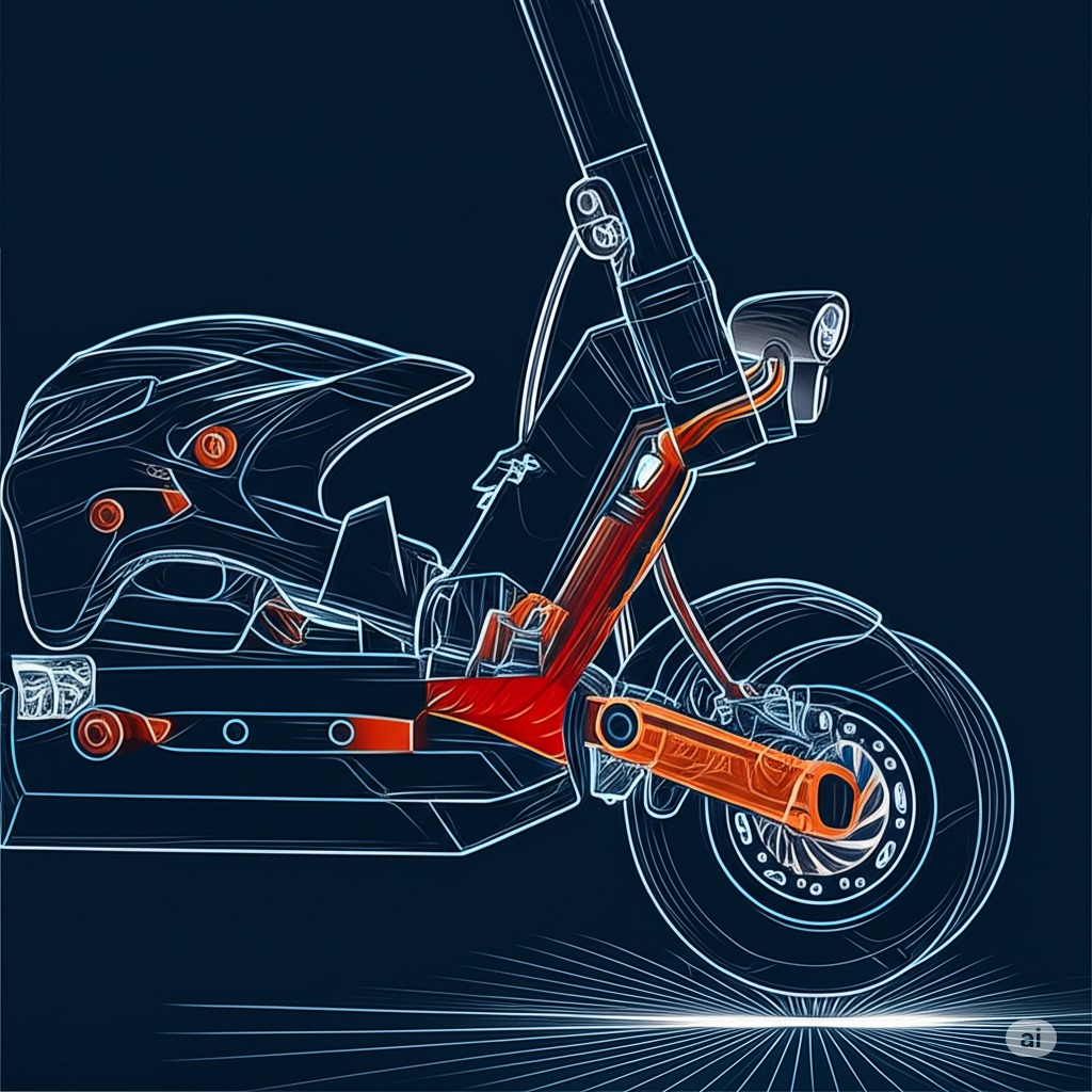 Joyor S5 Electric Scooter suspension and deck