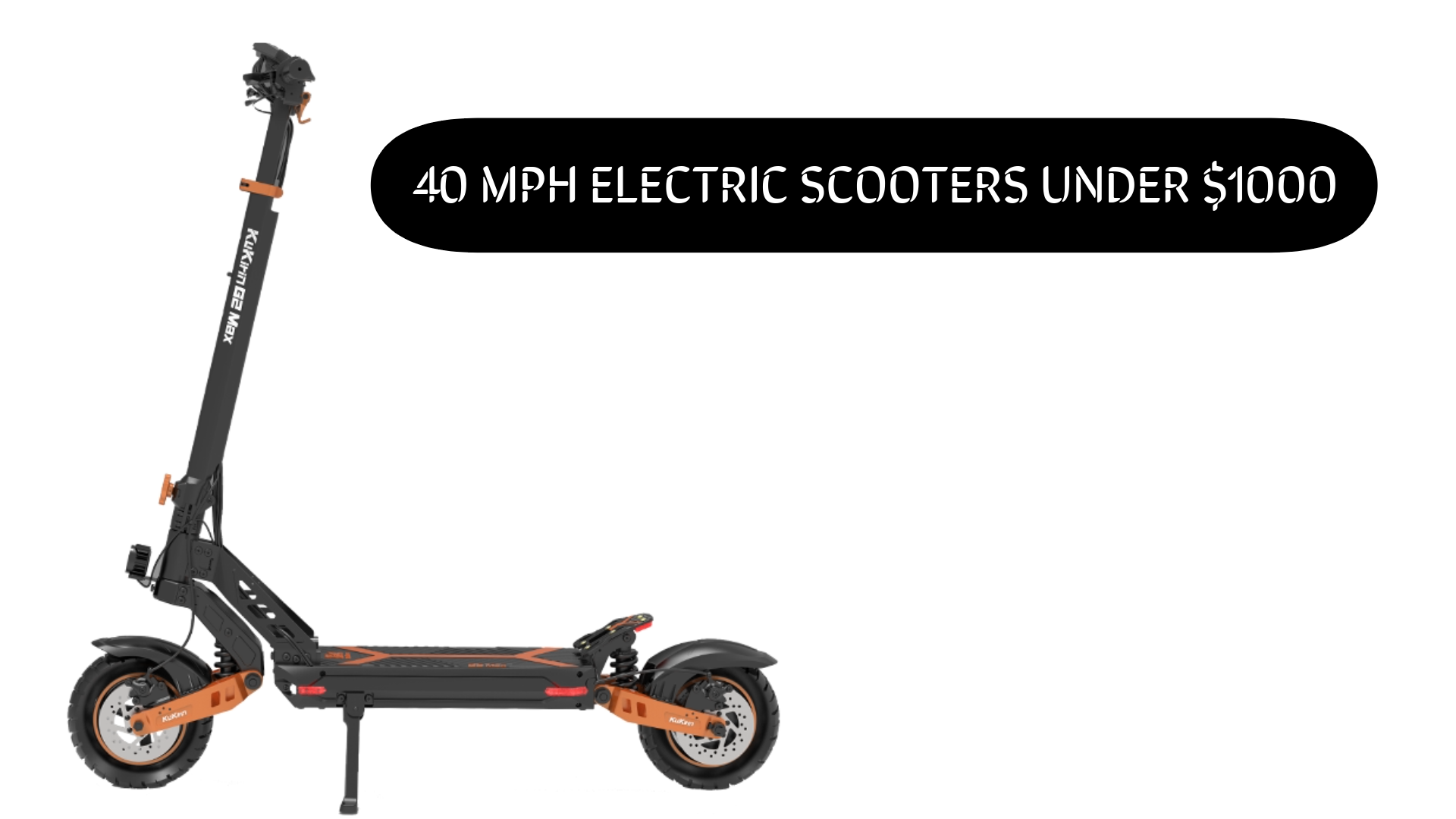 a black and orange scooter