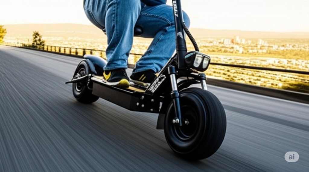 Electric scooter with a heavy rider