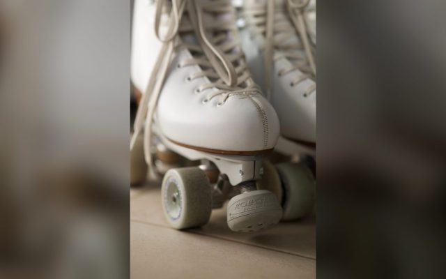 Classic white roller skates