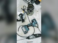 DIY repair tools and disassembled appliance parts