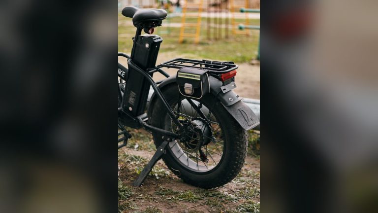 Electric bike rear wheel and battery