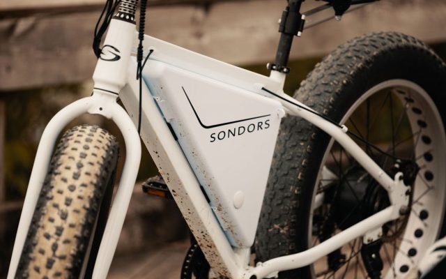 Fat-tire electric bicycle parked outdoors