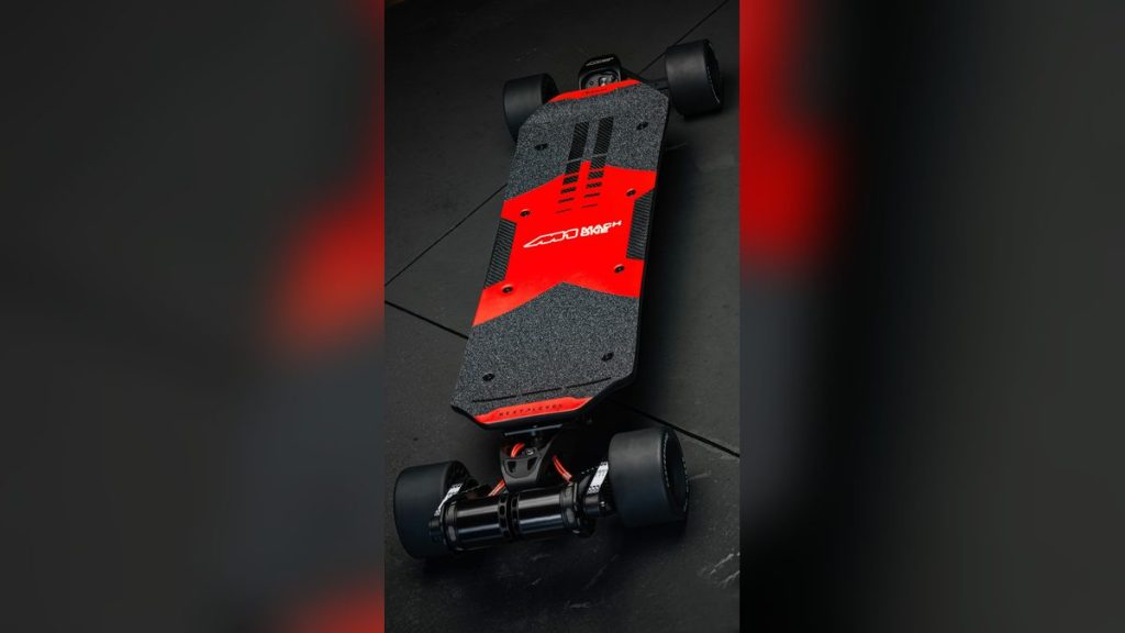 Sleek electric skateboard